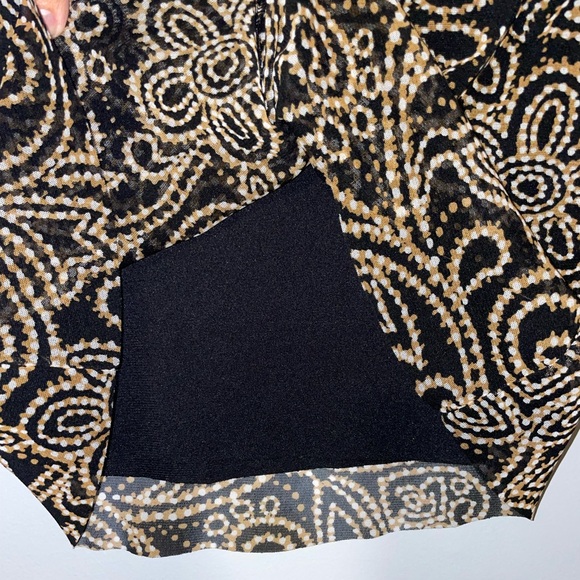 🖤Rafaella Black and Gold Paisley Top - Picture 3 of 5